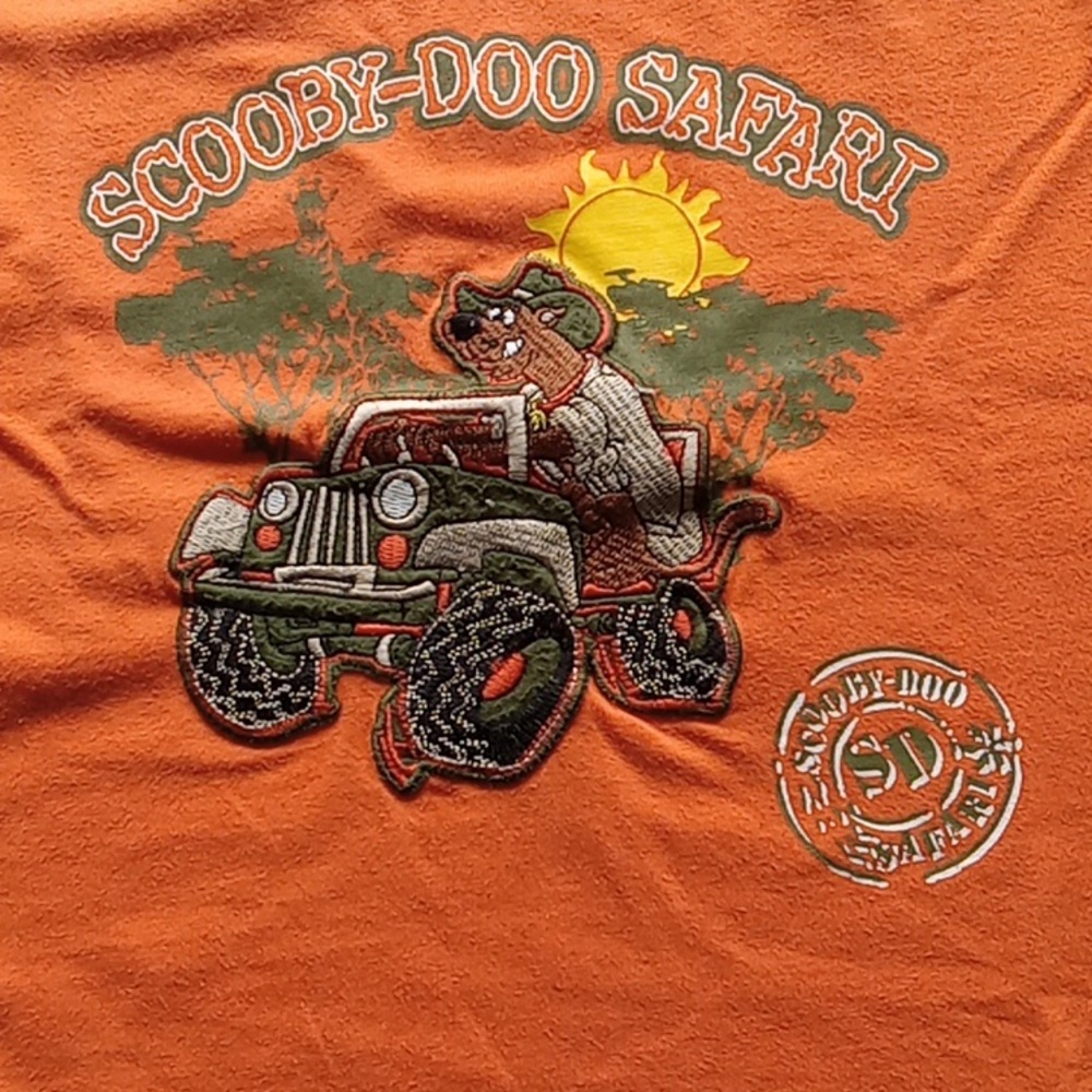 Vintage Scooby-Doo Wear Boys Orange & Khaki Green Safari T-Shirt & Short… - Picture 4 of 11